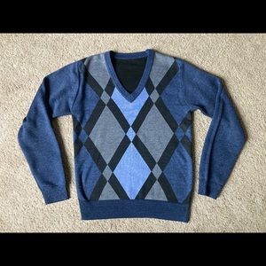 Blue Argyle Men’s Sweater